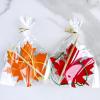 Winlyn 48 Sets 12 Desgins Colorful Magic Color Scratch Fall Leaves Ornaments Decoration Autumn Scratch Art Leaves Fall Leaf Craft Kits for Kids Halloween Thanksgiving Classroom Activities Party Favors