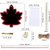 Winlyn 48 Sets 12 Styles Magic Color Scratch Black Fall Leaves Ornaments Decorations Autumn Scratch Art Leaves Fall Leaf Craft Kits for Kids Classroom Activities Halloween Thanksgiving Party Favors