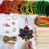 Winlyn 48 Sets 12 Styles Magic Color Scratch Black Fall Leaves Ornaments Decorations Autumn Scratch Art Leaves Fall Leaf Craft Kits for Kids Classroom Activities Halloween Thanksgiving Party Favors
