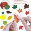 Winlyn 504 Pcs Assorted Foam Fall Leaf Stickers – Self-Adhesive Bulk Maple Oak Shaped Glitter Leaves for Kids Craft, Gift, Halloween, Thanksgiving, Scrapbooking, Cards Decoration