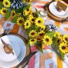 Winlyn 5.9′ L Artificial Sunflower Garland Hanging Sunflower Vine Greenery Garland with 43 Pcs Yellow Sunflower Heads for Fall Autumn Holiday Wedding Arch Home Mantel Doorway Table Backdrop Decoration(2)