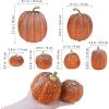 Winlyn 7 Pcs Assorted Sizes Fall Artificial Peach Pink Pumpkins Harvest Faux Foam Light Pink Pumpkins for Fall Autumn Season Halloween Thanksgiving Harvest Festive Tabletop Decoration(Orange and Black)