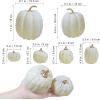 Winlyn 7 Pcs Assorted Sizes Fall Artificial Peach Pink Pumpkins Harvest Faux Foam Light Pink Pumpkins for Fall Autumn Season Halloween Thanksgiving Harvest Festive Tabletop Decoration(Cream)