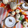 Winlyn 7 Pcs Assorted Sizes Fall Artificial Peach Pink Pumpkins Harvest Faux Foam Light Pink Pumpkins for Fall Autumn Season Halloween Thanksgiving Harvest Festive Tabletop Decoration(Cream)