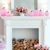Winlyn 7 Pcs Assorted Sizes Fall Artificial Peach Pink Pumpkins Harvest Faux Foam Light Pink Pumpkins for Fall Autumn Season Halloween Thanksgiving Harvest Festive Tabletop Decoration(Pink)
