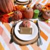 Winlyn 7 Pcs Assorted Sizes Fall Artificial Peach Pink Pumpkins Harvest Faux Foam Light Pink Pumpkins for Fall Autumn Season Halloween Thanksgiving Harvest Festive Tabletop Decoration(Orange and Black)