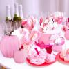 Winlyn 7 Pcs Assorted Sizes Fall Artificial Peach Pink Pumpkins Harvest Faux Foam Light Pink Pumpkins for Fall Autumn Season Halloween Thanksgiving Harvest Festive Tabletop Decoration(Pink)