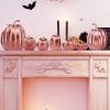 Winlyn 7 Pcs Assorted Sizes Fall Artificial Peach Pink Pumpkins Harvest Faux Foam Light Pink Pumpkins for Fall Autumn Season Halloween Thanksgiving Harvest Festive Tabletop Decoration(Rose Gold)