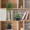 Winlyn Set of 3 Artificial Plants Decor Greenery Fake Succulents Indoor Potted Fake Plant with Black Planter for Farmhouse Room Bathroom Bedroom Kitchen Office Table Desk Decor(Black Ceramic Pots)