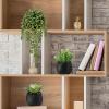 Winlyn Set of 3 Artificial Plants Decor Greenery Fake Succulents Indoor Potted Fake Plant with Black Planter for Farmhouse Room Bathroom Bedroom Kitchen Office Table Desk Decor(Black Pots)