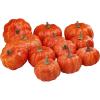 BESTTOYHOME 12 Pcs Assorted Small Light Pink Pumpkins – Elegant Pastel Pink Faux Decorative Pumpkins for Fall, Halloween, Thanksgiving, Wedding, Baby Shower(Orange)