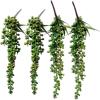 Supla 4 pcs Artificial Hanging Succulents Faux Burro’s Tail Picks Trailing String of Pearls Succulent Greenery Sprays 13.4″ L for Basket Planter Centerpiece Floral Arrangement Indoor Outdoor Decor