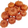 Winlyn 12 Pcs Champagne Glitter Artificial Pumpkins Small Decorative Pumpkins Harvest Pumpkins Foam Pumpkins for Fall Autumn Wedding Baby Shower Thanksgiving Halloween Holiday Party Mantel Table Décor(Orange)