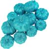 Winlyn 12 Pcs Champagne Glitter Artificial Pumpkins Small Decorative Pumpkins Harvest Pumpkins Foam Pumpkins for Fall Autumn Wedding Baby Shower Thanksgiving Halloween Holiday Party Mantel Table Décor(Teal)