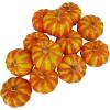 Winlyn 12 Pcs Small Artificial Pink Faux Pumpkins Decorative Foam Pumpkins for Fall Wedding Halloween Thanksgiving Baby Shower Table Centerpiece Farmhouse Mantel Decor(Orange)