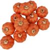 Winlyn 12 Pcs Small Artificial Pink Faux Pumpkins Decorative Foam Pumpkins for Fall Wedding Halloween Thanksgiving Baby Shower Table Centerpiece Farmhouse Mantel Decor(Dark Orange)