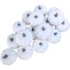 Winlyn 16 Pcs 3″ Fall Harvest White Artificial Pumpkins Small Faux Foam Pumpkins for Home Halloween Thanksgiving Autumn Wedding Baby Shower Table Tiered Tray Decor Wreath Bowl Fillers DIY Project