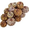 Winlyn 16 Pcs Assorted Small Faux Rustic Harvest Velvet Pumpkins Decorative Rust Orange Gold Olive Gray Fabric Pumpkins Foam Pumpkins Farmhouse Fall Thanksgiving Halloween Table Centerpiece Decor(Leopard Print)