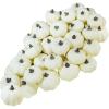 Winlyn 48 Pcs Fall Rustic White Artificial Pumpkins Small Harvest Baby Boo Foam Pumpkins Decorative Pumpkins for Farmhouse Wedding Halloween Thanksgiving Tiered Tray Tabletop Display DIY Projects
