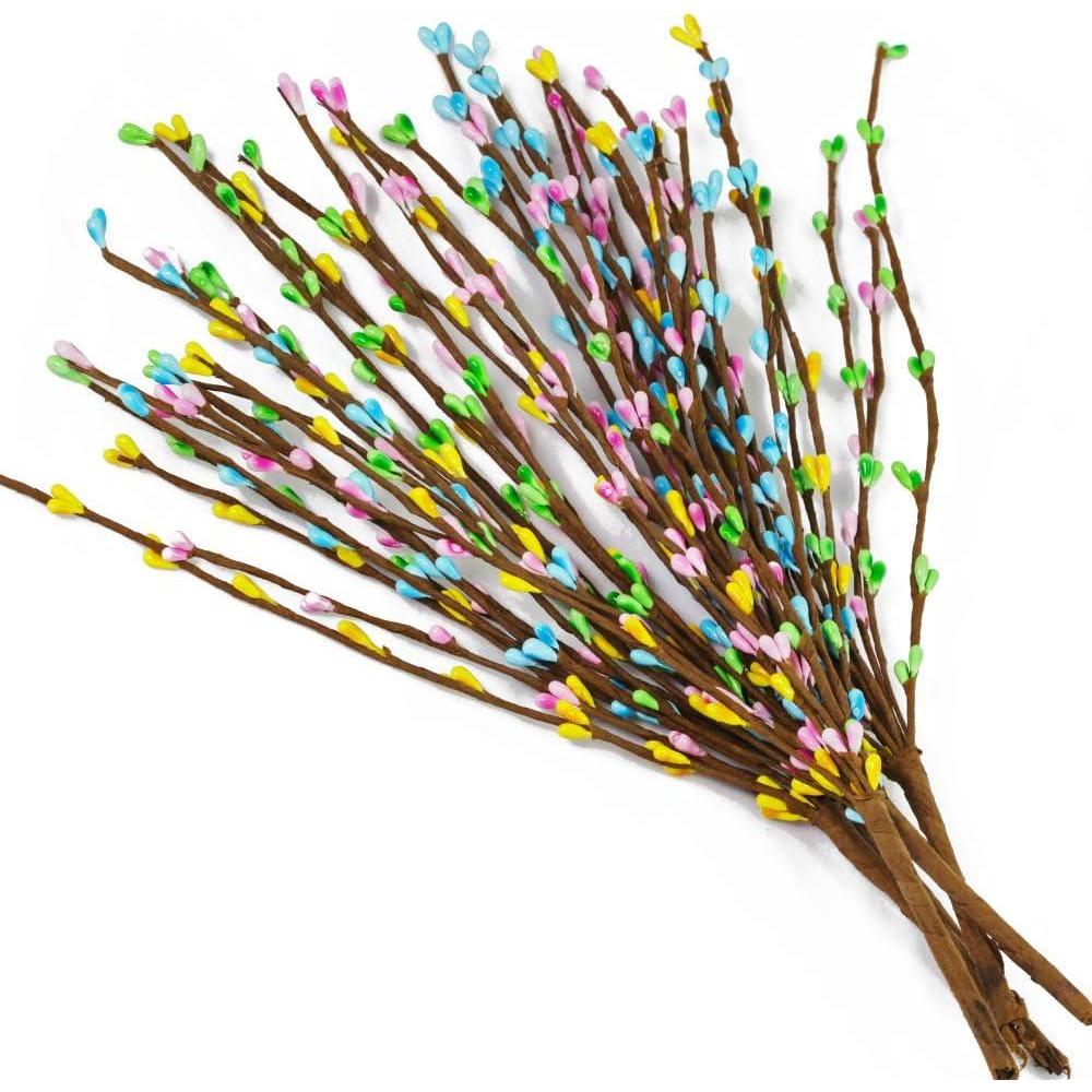 imagePack of 5 Artificial Pastel Pip Berry Sprays Springtime Pip Berry Picks Stems 122quot x 87quot LXW for Easter Crafts Floral Arrangement Wreath Making