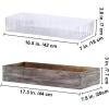 1 Pcs Wood Planter Box Rectangle Whitewashed Wooden Rectangular Planter Decorative Rustic Wooden Box with Inner Plastic Box – 17.3″ L x 7.8″ W x 3″ H Floral Natural Centerpieces Rustic Wedding Decor