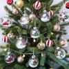 10-Pack 3.14″ Clear Plastic Fillable Shatterproof Christmas Tree Ball Ornaments for Holiday Decor