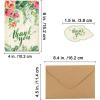 120 Sets Bulk Thank You Cards with Envelopes Stickers Assortment Blank Thank You Note Cards 8 Designs Watercolor Floral Calligraphy Thank You for Wedding Baby Shower Birthday Party Greeting Stationery