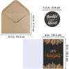 120 Sets Bulk Thanksgiving Cards with Envelopes Stickers Assortment 6 Designs Blank Vintage Fall Leaves Turkey Chalkboard Greeting Cards Blank Holiday Harvest Cards Give Thanks Cards 4×6