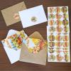 120 Sets Bulk Thanksgiving Cards with Envelopes Stickers Assortment 6 Designs Watercolor Vintage Truck Pumpkins Greeting Cards Blank Holiday Harvest Cards Give Thanks Cards 4×6 for Fall Autumn Party