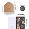 120 Sets Christmas Cards Holiday Cards with Envelopes Stickers Assortment Bulk 6 Designs Chalkboard Vintage Merry Christmas Cards Holiday Greeting Cards for Xmas Season Winter Festival Happy New Year