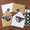 120 Sets Christmas Cards Holiday Cards with Envelopes Stickers Assortment Bulk 6 Designs Chalkboard Vintage Merry Christmas Cards Holiday Greeting Cards for Xmas Season Winter Festival Happy New Year