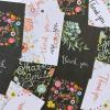 150 Sets Bulk Blank Thank You Cards with Envelopes Stickers Assortment 6 Design of Floral Watercolor Calligraphy Thank You Greeting Cards Note Cards for Wedding Bridal Baby Shower Thanksgiving Party