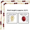 18 feet Artificial Popcorn and Cranberry Garland Strand Old Fashion Christmas Tree Garland String for Christmas Holiday Season Vintage Decoration