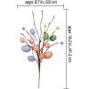 2 Pack Artificial Easter Spray with Pastel Easter Eggs and Berries Decorative Spring Floral Stems Speckled Easter Picks Branches for Easter Floral Arrangement Centerpiece Wreath Decoration 16″ Tall