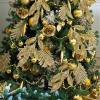 20 Pieces Gold Glittered Artificial Leaf Spray Picks 12″ Tall for Christmas Winter Wedding Wreath Tree Swag Floral Arrangment Vase Bouquets Table Centerpieces Decoration(Gold)