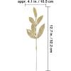 20 Pieces Gold Glittered Artificial Leaf Spray Picks 12″ Tall for Christmas Winter Wedding Wreath Tree Swag Floral Arrangment Vase Bouquets Table Centerpieces Decoration(Champagne)