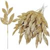 20 Pieces Gold Glittered Artificial Leaf Spray Picks 12″ Tall for Christmas Winter Wedding Wreath Tree Swag Floral Arrangment Vase Bouquets Table Centerpieces Decoration(Gold)
