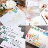 200 Pcs A9 Invitation Envelopes in Kraft Brown Peel & Press Self Seal 5 3/4 x 8 3/4 Square Flap Envelopes 100lb. for Wedding Holiday Shower Business Invitations Announcements Mailing Greeting Cards(White)