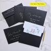 200 Pcs White A7 Invitation Envelopes 5 1/4 x 7 1/4 Square Flap Envelopes Self Seal 95lb for Wedding Shower Birthday Bussiness Graduation Mailing Invitation Announcement 5 x 7 Greeting Cards Photos(Black)
