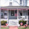23 Pcs Assorted Patriotic American Flag Outdoor Decorating Kit USA American Flag Lawn Garden Flag on Sticks Plastic Flag Banner Pennant Banner for 4th of July Patriotic Party Parade Float Decorations