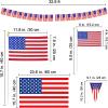 23 Pcs Assorted Patriotic American Flag Outdoor Decorating Kit USA American Flag Lawn Garden Flag on Sticks Plastic Flag Banner Pennant Banner for 4th of July Patriotic Party Parade Float Decorations