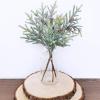 3 Pack Frosted Artificial Cypress Pine Stems Snowy Glittered Pine Spray with Mini Pinecones for Christmas Holiday Greens Seasonal Floral Arrangement Centerpiece Winter Wedding Décor 13.8″ Tall