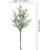 3 Pack Frosted Artificial Cypress Pine Stems Snowy Glittered Pine Spray with Mini Pinecones for Christmas Holiday Greens Seasonal Floral Arrangement Centerpiece Winter Wedding Décor 13.8″ Tall