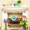 32 Sets Wooden Easter Ornaments Decorations DIY Easter Craft Kits Assorted Paintable Unfinished Wood Laser Cut Easter Egg Ornaments Pom-poms for Kids Easter Spring Classroom Home Activity Art Project