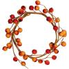 4 Pack Fall Candle Rings with Artificial Orange Berries Mini Berry Twig Wreath Candle Wreath Berry Rings 6″ Wide for Thanksgiving Fall Wedding Rustic Seasonal Decoration