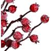 4 Pack ICY Red Berry Picks Artificial Christmas Berry Spray Iced Berry Stems Red Berry Twig Branches for Christmas Holiday Winter Floral Arrangement Centerpiece Seasonal Decoration 18.8″ Tall