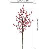 4 Pack ICY Red Berry Picks Artificial Christmas Berry Spray Iced Berry Stems Red Berry Twig Branches for Christmas Holiday Winter Floral Arrangement Centerpiece Seasonal Decoration 18.8″ Tall