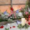 4 pcs Artificial Frosted Cedar and Pine Cone Candle Rings Christmas Candle Holder Rings Faux Cedar Twigs Wreath Mini Window Wreaths 11.8″ Wide for Christmas Holiday Winter Season Decoration