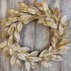40 Pieces Gold Glittered Artificial Leaf Spray Picks 12″ Tall for Christmas Winter Wedding Wreath Tree Swag Floral Arrangment Vase Bouquets Table Centerpieces Decoration(Gold)