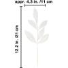 40 Pieces Gold Glittered Artificial Leaf Spray Picks 12″ Tall for Christmas Winter Wedding Wreath Tree Swag Floral Arrangment Vase Bouquets Table Centerpieces Decoration(White)